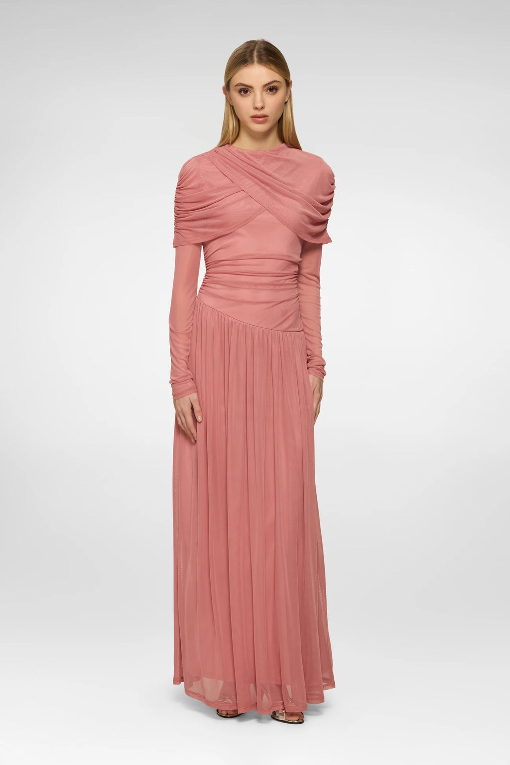 daska pink dress Daska exclusive high neck maxi dress in pink