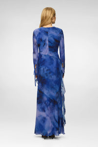 Circe Dress – Blue Abstract Dress – Daska
