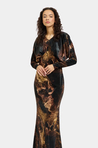 Veles Dress – Gold Marble