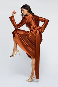Belle Dress – Rust