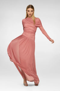 daska pink dress Daska exclusive high neck maxi dress in pink