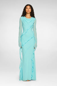 daska blue dress Circe – – Cowl neck
