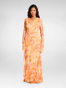 white christmas dresses Shaya Tiered Ruffle Maxi Dress Pink